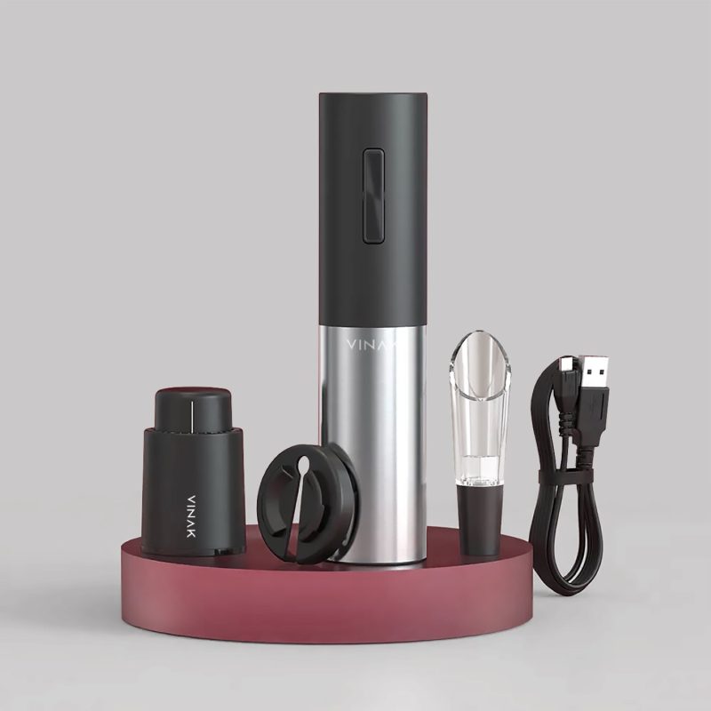 set de vino eléctrico recargable